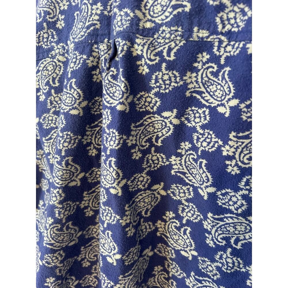 Blue Stapleford Workwear Paisley Cotton Flannel Button-Down - (Size L) - Picture 8 of 10